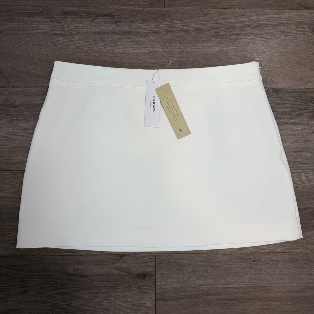 EVER NEW White Mini Skirt with Clean A-Line/ BRAND NEW - Picture 2 of 8